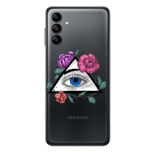 Samsung A13 5G Eye and flower Transparent Silicone TPU Θήκη