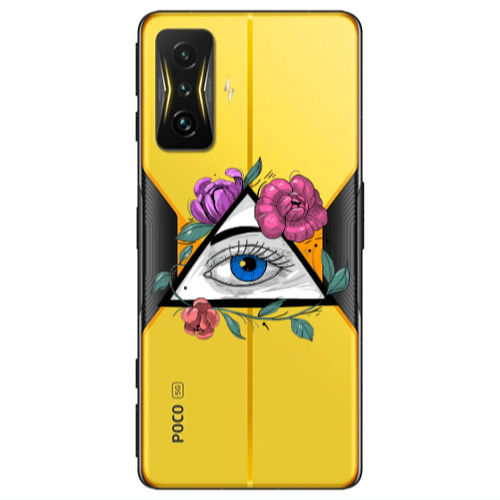 Xiaomi Poco F4 Gt Eye and flower Transparent Silicone TPU Θήκη
