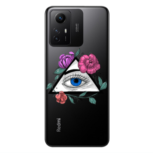 Xiaomi Redmi Note 12s Eye and flower Transparent Silicone TPU Θήκη