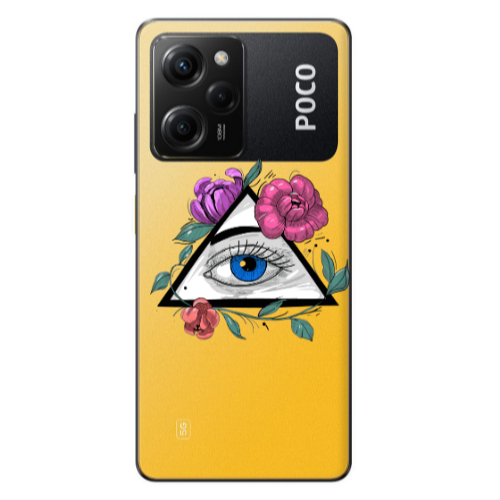 Xiaomi Poco X5 Pro Eye and flower Transparent Silicone TPU Θήκη