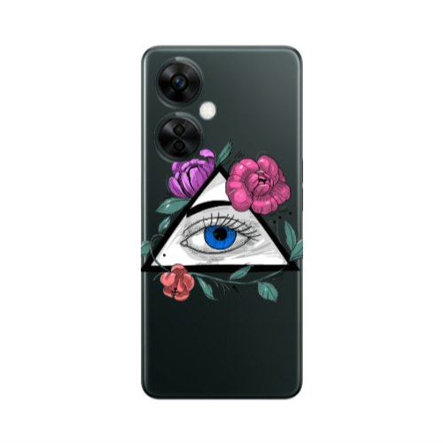 Oneplus Nord CE 3 Lite 5G Eye and flower Transparent Silicone TPU Θήκη