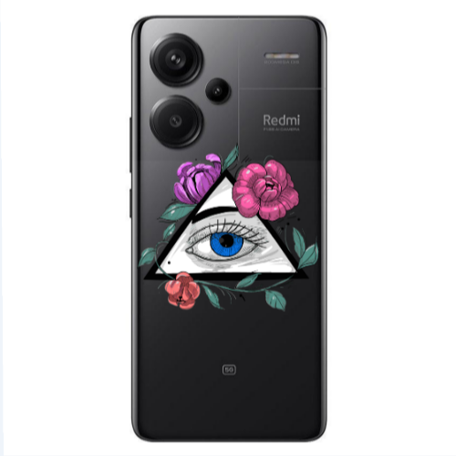 Xiaomi Redmi Note 13 Pro+ 5G  Eye and flower Transparent Silicone TPU Θήκη