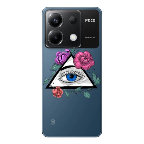 Xiaomi Poco X6 5G Eye and flower Transparent Silicone TPU Θήκη