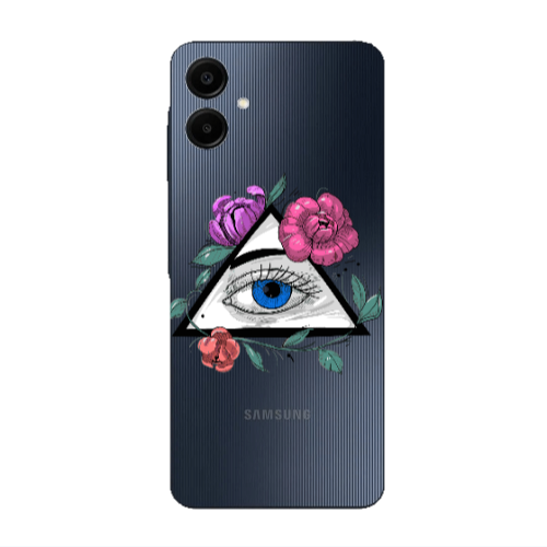 Samsung A06 Eye and flower Transparent Silicone TPU Θήκη