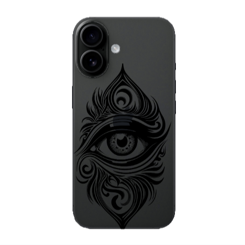 Apple Iphone 16 plus Eye patterned drawing Transparent Silicone TPU Θήκη