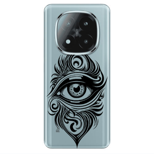 Xiaomi Redmi Note 14 Pro + 5g Eye patterned drawing Transparent Silicone TPU Θήκη
