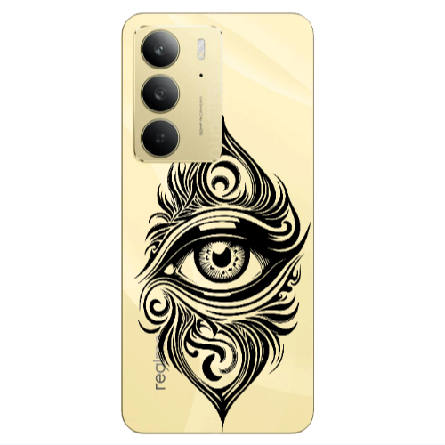 Realme C 75 Eye patterned drawing Transparent Silicone TPU Θήκη