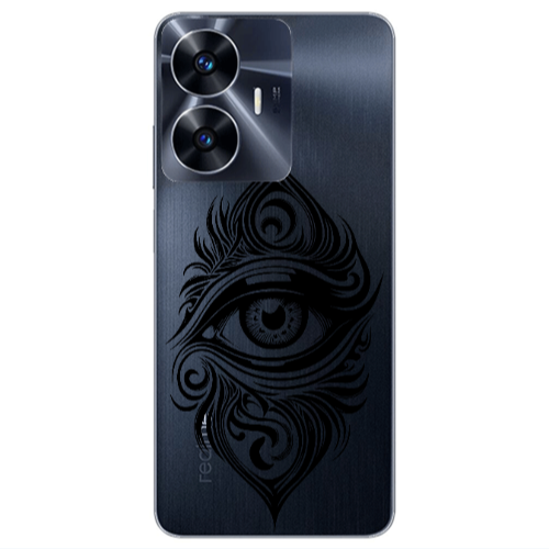 Realme Note 50 Eye patterned drawing Transparent Silicone TPU Θήκη