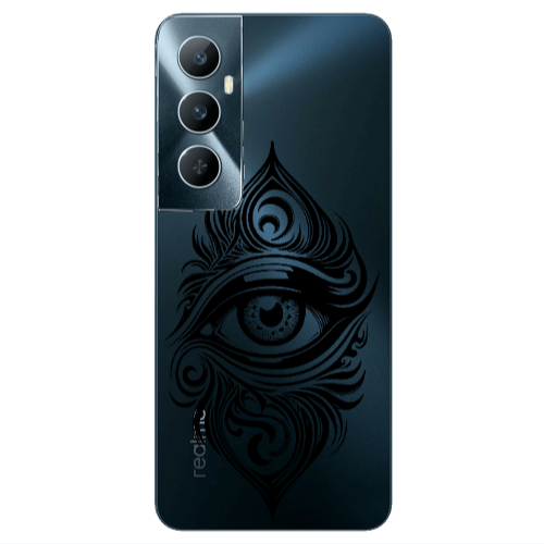 Realme C65 Eye patterned drawing Transparent Silicone TPU Θήκη