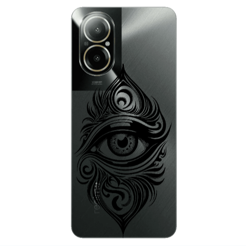 Realme C67 Eye patterned drawing Transparent Silicone TPU Θήκη