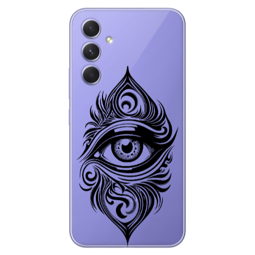 Samsung A56 Eye patterned drawing Transparent Silicone TPU Θήκη