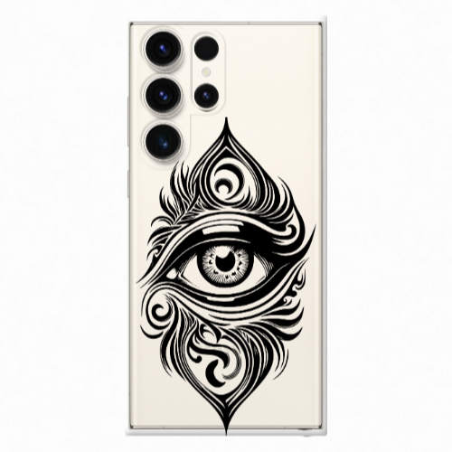 Samsung S25 Ultra Eye patterned drawing Transparent Silicone TPU Θήκη