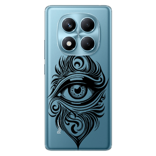 Xiaomi Redmi Note 14 Pro Eye patterned drawing Transparent Silicone TPU Θήκη
