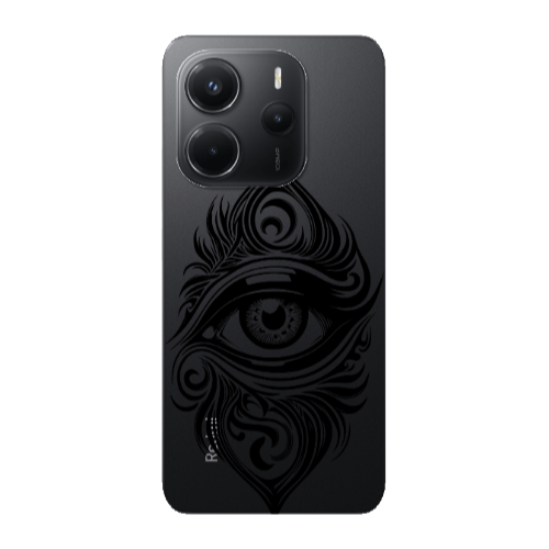 Xiaomi Redmi Note 14 Eye patterned drawing Transparent Silicone TPU Θήκη