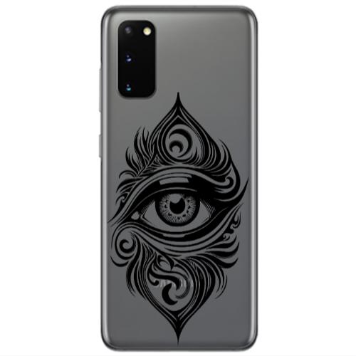 Samsung S20 Eye patterned drawing Transparent Silicone TPU Θήκη