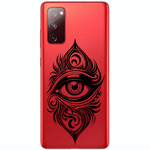 Samsung S20 FE Eye patterned drawing Transparent Silicone TPU Θήκη