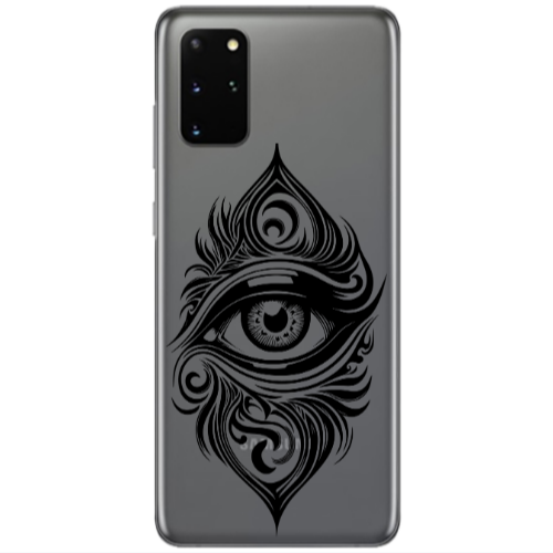 Samsung S20 Plus Eye patterned drawing Transparent Silicone TPU Θήκη