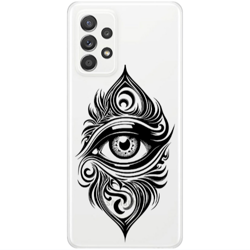 Samsung A53 Eye patterned drawing Transparent Silicone TPU Θήκη