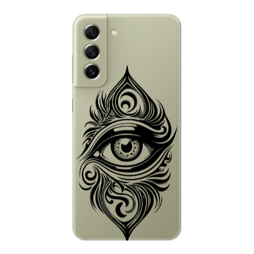 Samsung S22 Eye patterned drawing Transparent Silicone TPU Θήκη