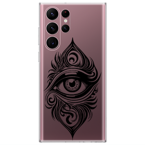 Samsung S22 Ultra Eye patterned drawing Transparent Silicone TPU Θήκη