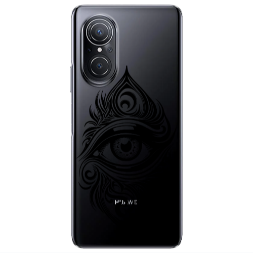 Huawei Nova 9 SE Eye patterned drawing Transparent Silicone TPU Θήκη