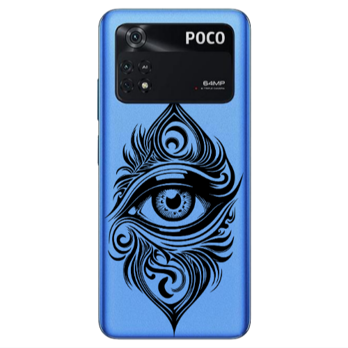 Xiaomi Poco M4 Pro 4G Eye patterned drawing Transparent Silicone TPU Θήκη