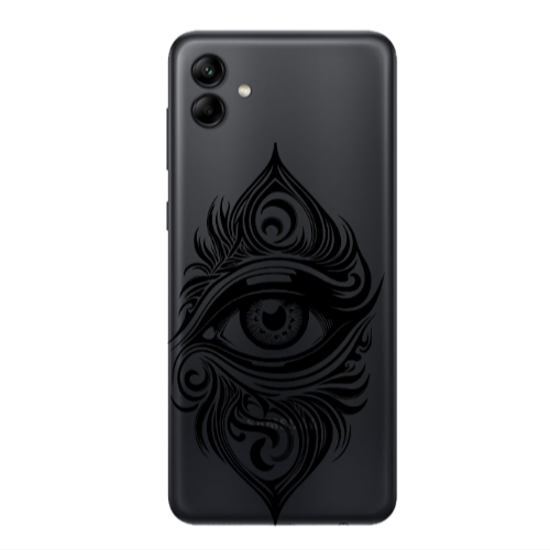 Samsung A04 Eye patterned drawing Transparent Silicone TPU Θήκη