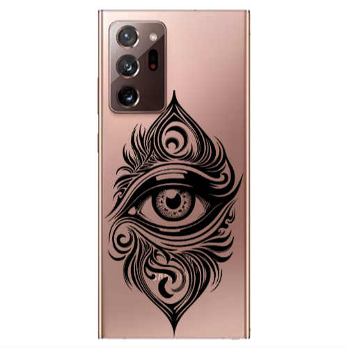 Samsung Note 20 Ultra Eye patterned drawing Transparent Silicone TPU Θήκη