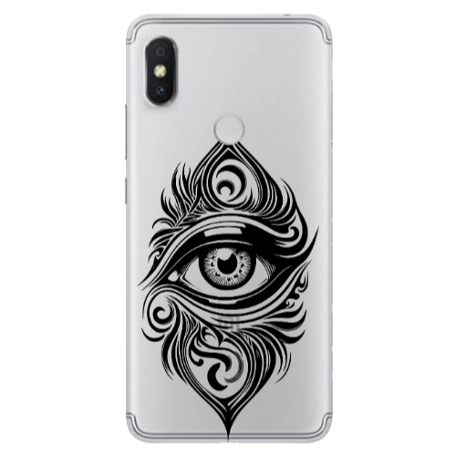 Xiaomi Redmi S2 Eye patterned drawing Transparent Silicone TPU Θήκη