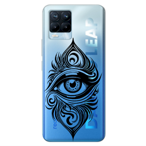 Realme 8 Pro Eye patterned drawing Transparent Silicone TPU Θήκη