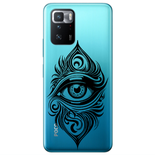 Xiaomi Poco X3 GT Eye patterned drawing Transparent Silicone TPU Θήκη