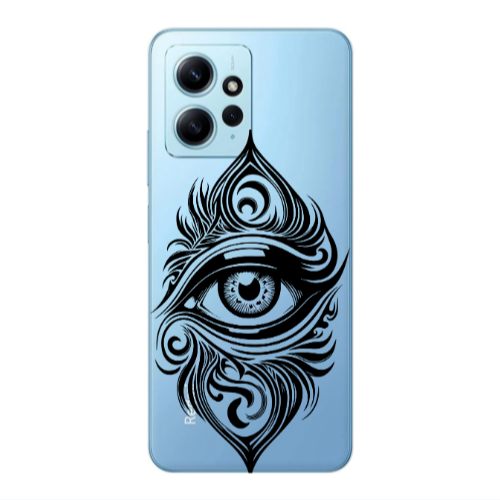 Xiaomi Redmi Note 12 4G Eye patterned drawing Transparent Silicone TPU Θήκη