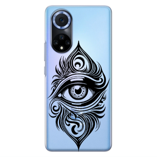 Huawei Nova 9 Eye patterned drawing Transparent Silicone TPU Θήκη