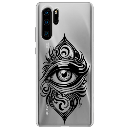 Huawei P30 Pro Eye patterned drawing Transparent Silicone TPU Θήκη