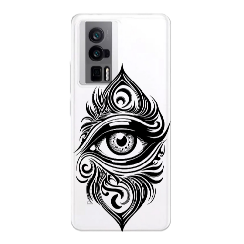 Xiaomi Poco F5 Pro Eye patterned drawing Transparent Silicone TPU Θήκη