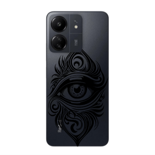 Xiaomi Redmi 13C Eye patterned drawing Transparent Silicone TPU Θήκη