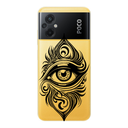 Xiaomi Poco M5 Eye patterned drawing Transparent Silicone TPU Θήκη