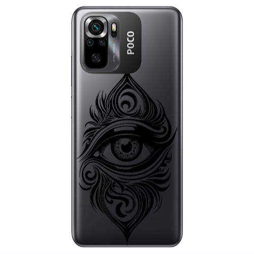 Xiaomi Poco M5 s Eye patterned drawing Transparent Silicone TPU Θήκη