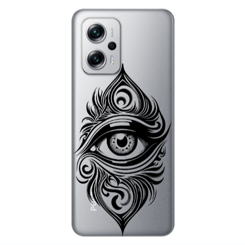 Xiaomi Poco X4 GT Eye patterned drawing Transparent Silicone TPU Θήκη