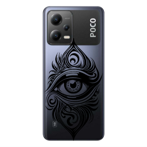 Xiaomi Poco X5 Eye patterned drawing Transparent Silicone TPU Θήκη