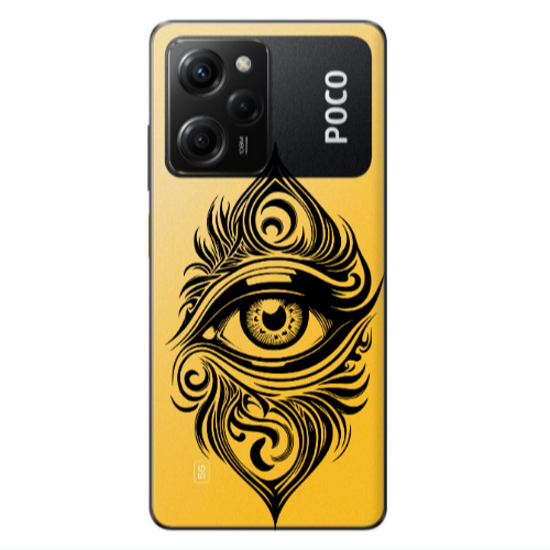 Xiaomi Poco X5 Pro Eye patterned drawing Transparent Silicone TPU Θήκη