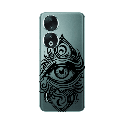 Honor 90 5G Eye patterned drawing Transparent Silicone TPU Θήκη