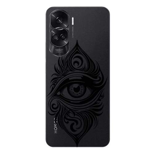 Honor 90 Lite 5G Eye patterned drawing Transparent Silicone TPU Θήκη