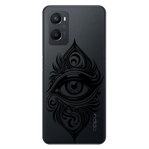 Oppo A 96 Eye patterned drawing Transparent Silicone TPU Θήκη