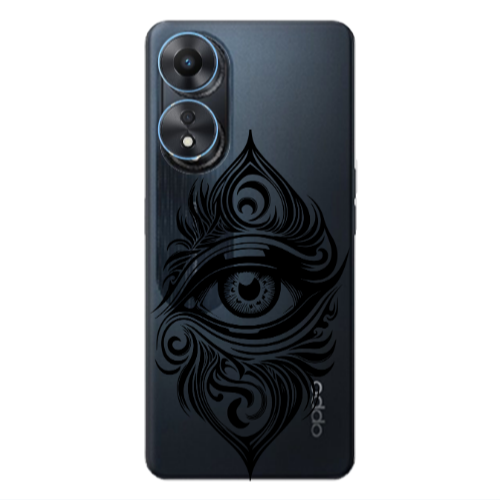 Oppo A 98 Eye patterned drawing Transparent Silicone TPU Θήκη