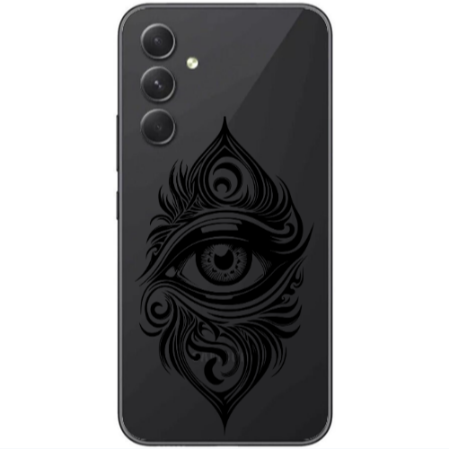 Samsung Galaxy A25 Eye patterned drawing Transparent Silicone TPU Θήκη