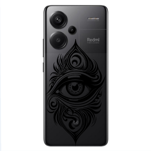 Xiaomi Redmi Note 13 Pro+ 5G  Eye patterned drawing Transparent Silicone TPU Θήκη