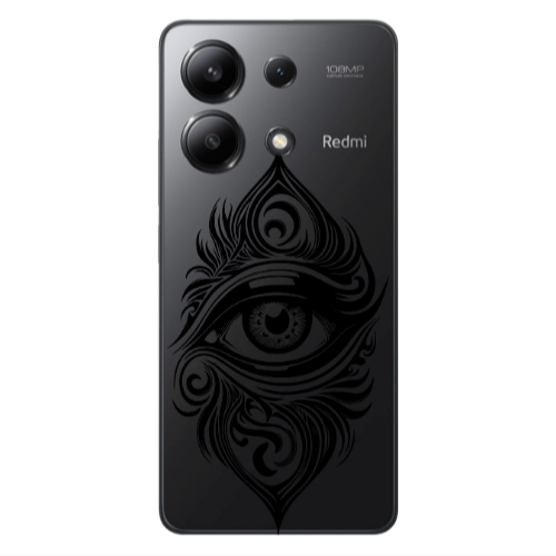 Xiaomi Redmi Note 13 4G Eye patterned drawing Transparent Silicone TPU Θήκη