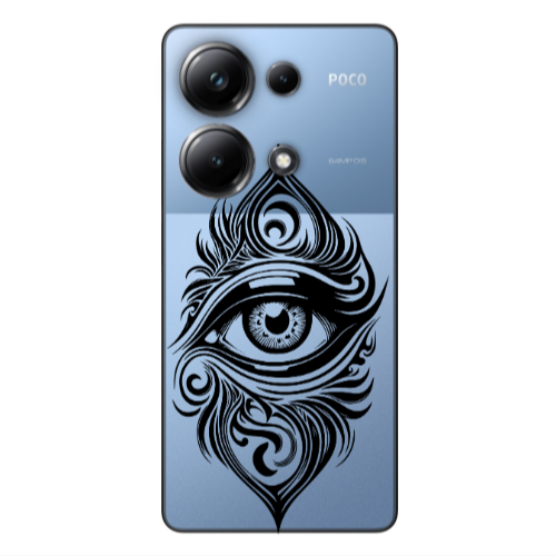 Xiaomi Poco M6 Pro 4G Eye patterned drawing Transparent Silicone TPU Θήκη