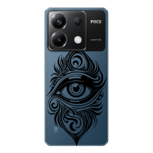Xiaomi Poco X6 5G Eye patterned drawing Transparent Silicone TPU Θήκη